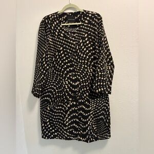 Bitte Kai Rand jacket with a black and beige all-over pattern